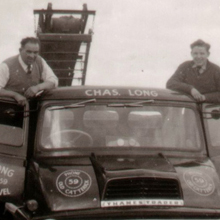 1958 - Newton-le-Willows Quarry, Chas and Barry with new Thames Trader truck