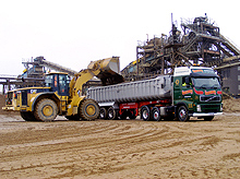 Chas. Long & Son Aggregates wagon at Scorton quarry